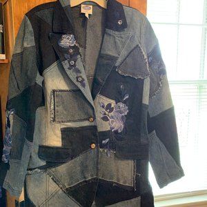 Patchwork Jean Blazer